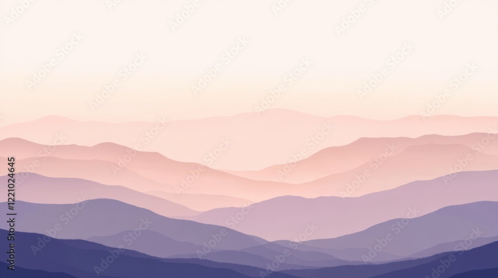 Serene sunset over mountain range nature landscape soft pastel colors tranquil environment aerial view relaxation concept Serene sunset over mountain range nature landscape soft pastel colors tranquil environment aerial view relaxation concept