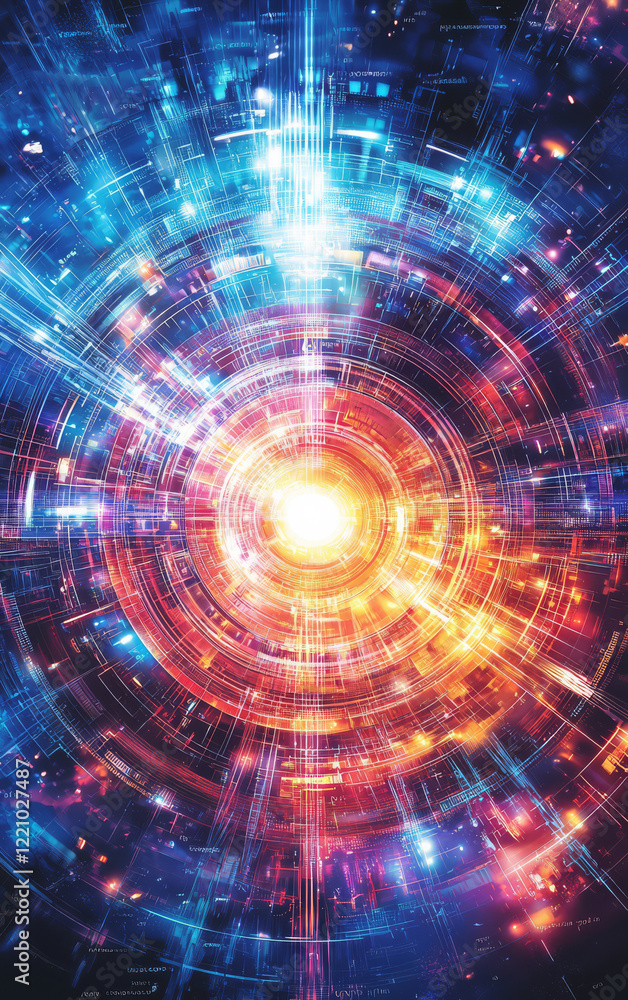 The Core of Innovation: Dive into the heart of a brilliant, radiating network, an abstract representation of interconnectedness. The Core of Innovation: Dive into the heart of a brilliant, radiating network, an abstract representation of interconnectedness.