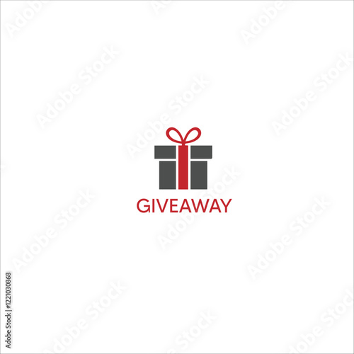 Silhouette of a gift box, symbolizing a giveaway or promotion, 