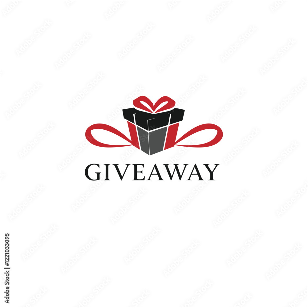 Silhouette of a gift box, symbolizing a giveaway or promotion, 