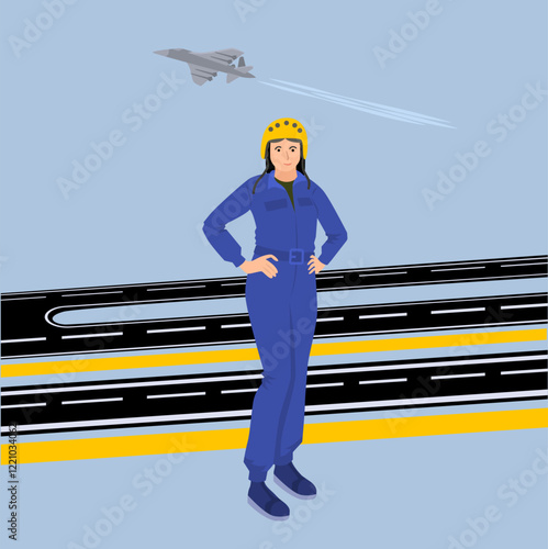 Aircraft runway and flying 