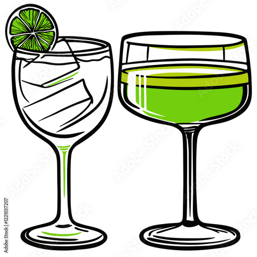 Detailed Cocktail Vector Art Collection for Creative and Professional Use