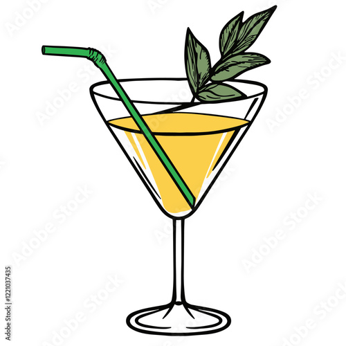 Detailed Cocktail Vector Art Collection for Creative and Professional Use