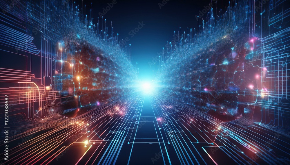 Fototapeta premium Digital transformation conceptual for next generation technology era