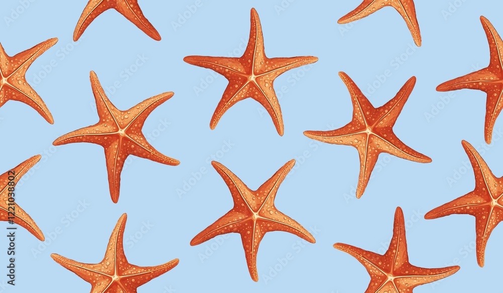 Cutie starfish seamless pattern background Cutie starfish seamless pattern background