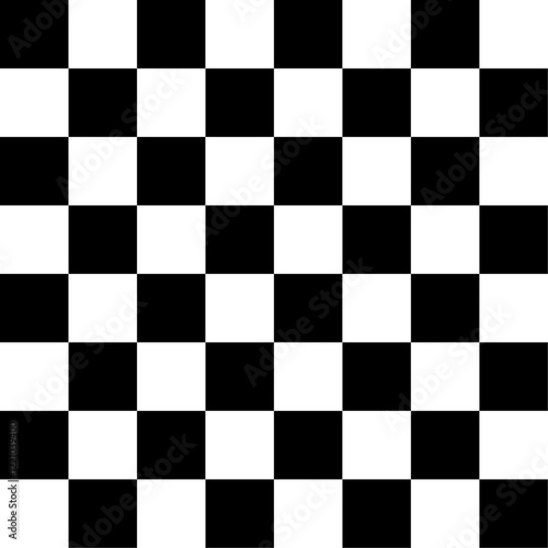 Checkered seamless chess board Pattern. Black and white chessboard vector design for textile, print, fabrics, wallpaper and background.