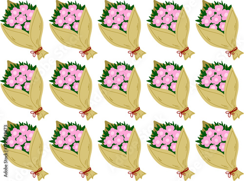 Cartoon style. Festive seamless pattern. Valentine's Day, 14 Feb. Vector background