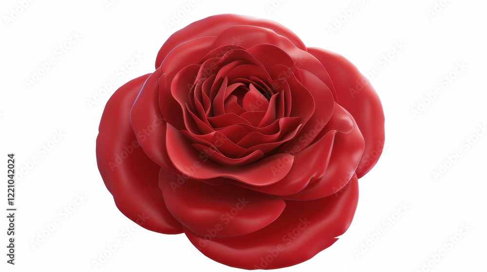 Fototapeta premium red rose on white background