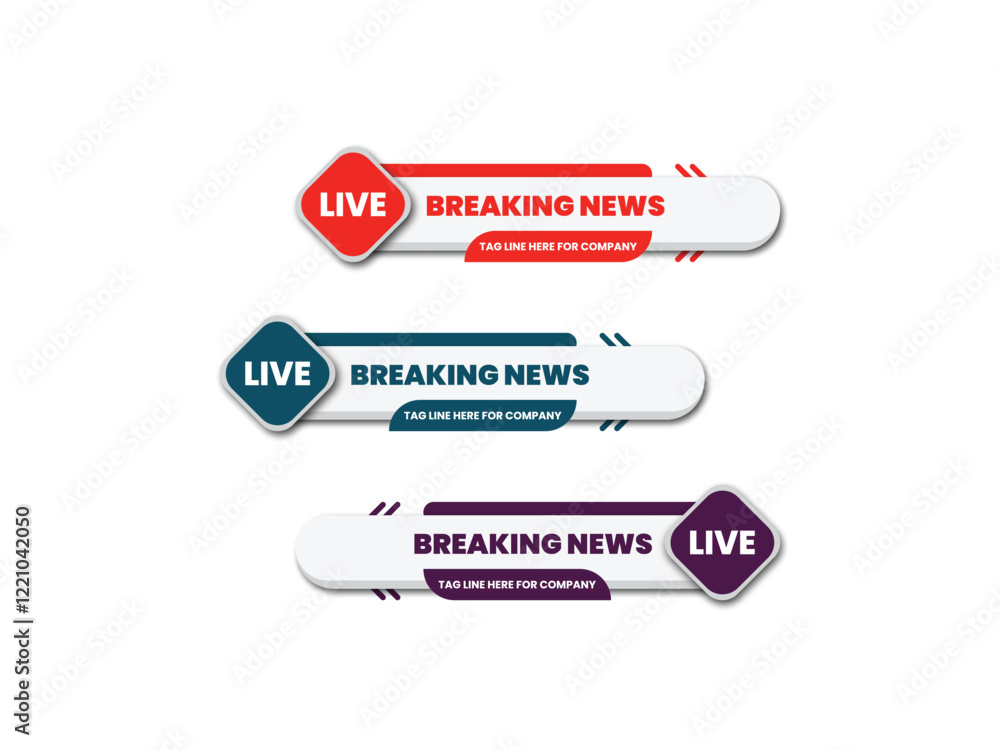 Vector lower third design template Vector lower third design template