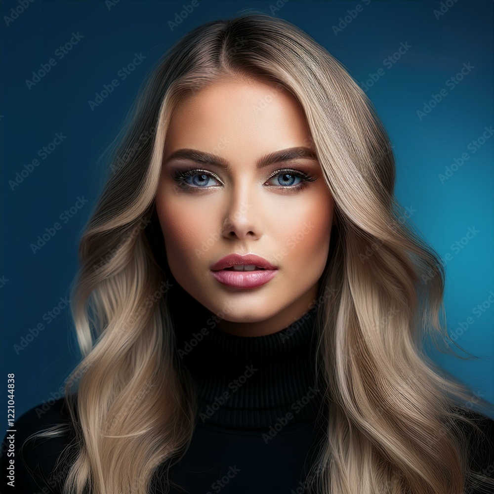 Naklejka premium Hübsche blonde junge Frau