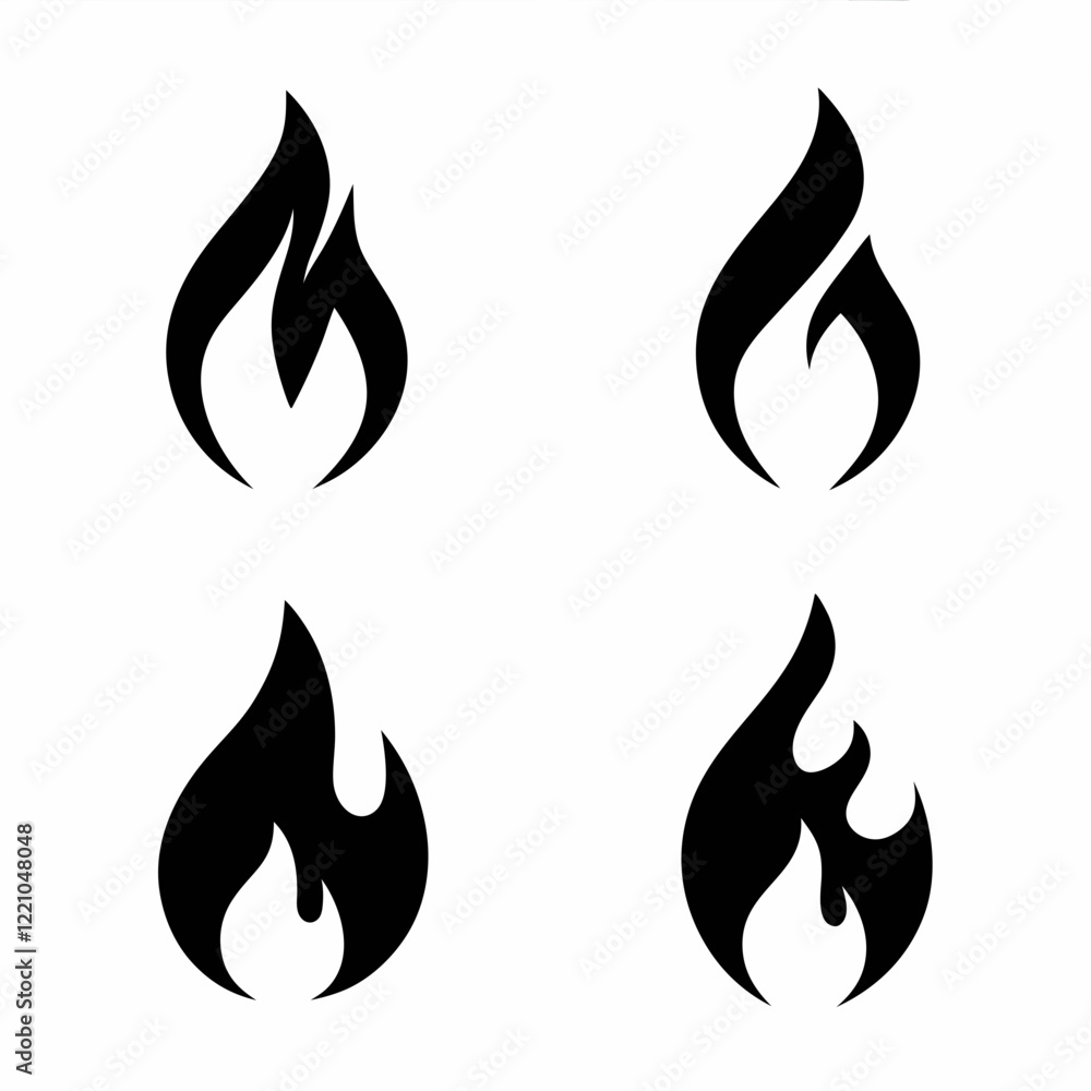 Unique Flame Icon Bundle Vector Design Collection Unique Flame Icon Bundle Vector Design Collection