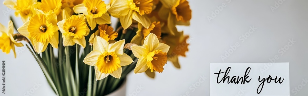 Thank You Card with Yellow Daffodils Thank You Card with Yellow Daffodils