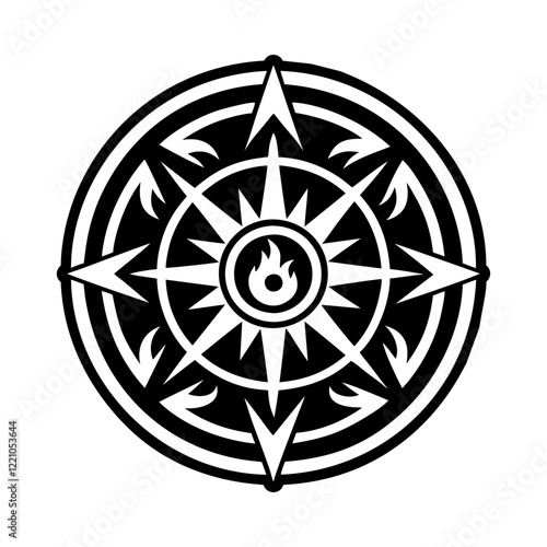 A filled style icon depicting astral fire