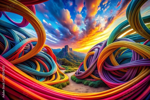 Wallpaper Mural Surreal Elastic Bands Stretching Reality - Abstract Photography Torontodigital.ca