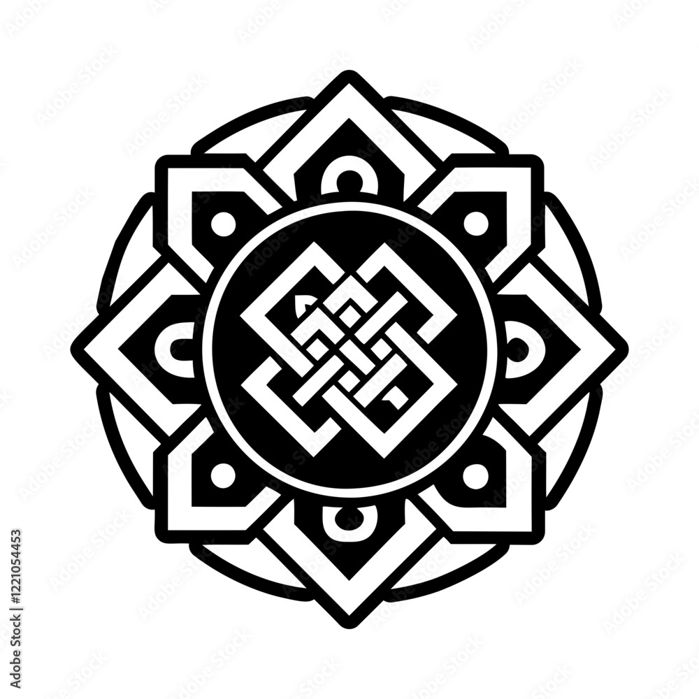 Celtic knot symbol, solid style icon Celtic knot symbol, solid style icon