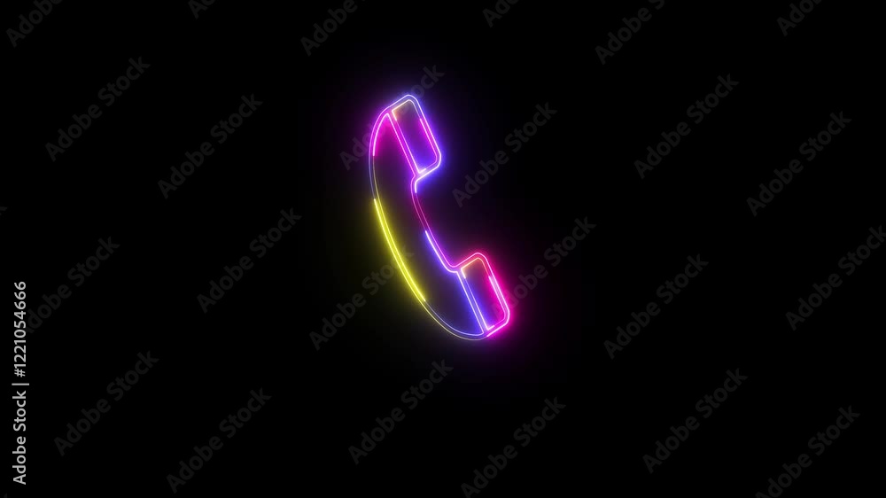 Neon incoming call animated Icon. Call Answer. Blue Phone Dial Symbol. Phone ring sign on black background. Handset icon animation. Neon communication icon. 4K Video Animation Neon incoming call animated Icon. Call Answer. Blue Phone Dial Symbol. Phone ring sign on black background. Handset icon animation. Neon communication icon. 4K Video Animation