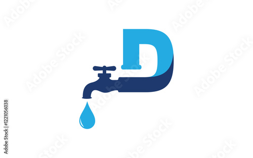 Plumbing water logo Vector icon design illustration Template
