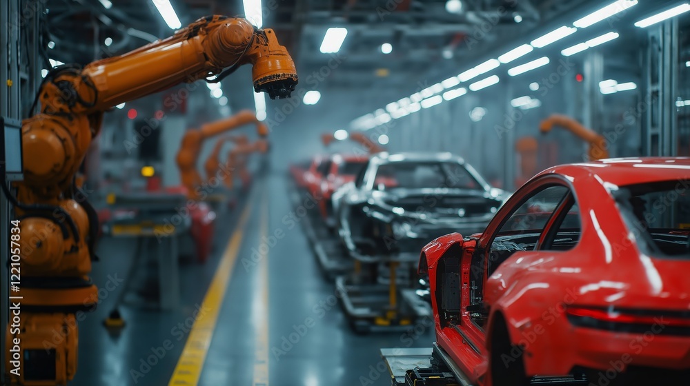 Fototapeta premium High-Tech Production of Automotive Components with Style