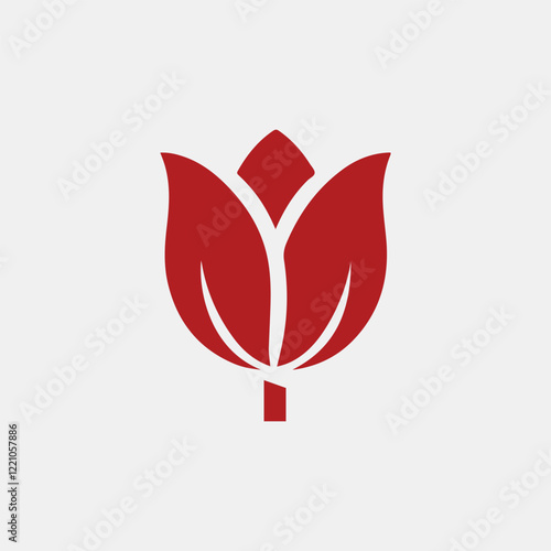 Flower Logo, tulip flower logo fully editable vector template