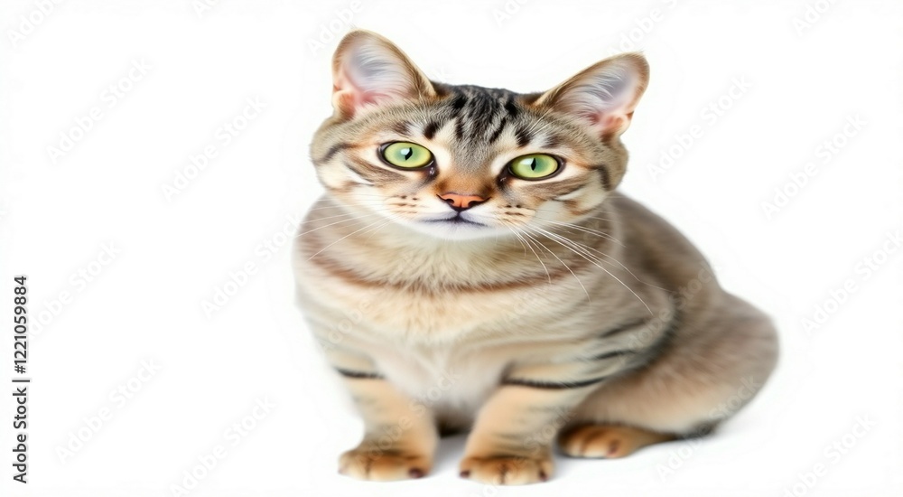 tabby cat sitting and looking at the camera, isolated on white
tabby cat sitting and looking at the camera, isolated on white