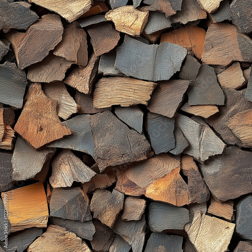 Wallpaper Mural Seamless rustic stone and wood fragment pattern for natural and earthy textures Torontodigital.ca