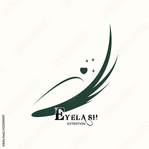 Eyelash logo design simple concept Premium Veector