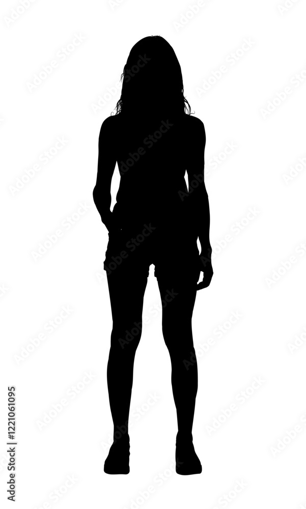 silhouette of young beautiful woman - vector illustration silhouette of young beautiful woman - vector illustration