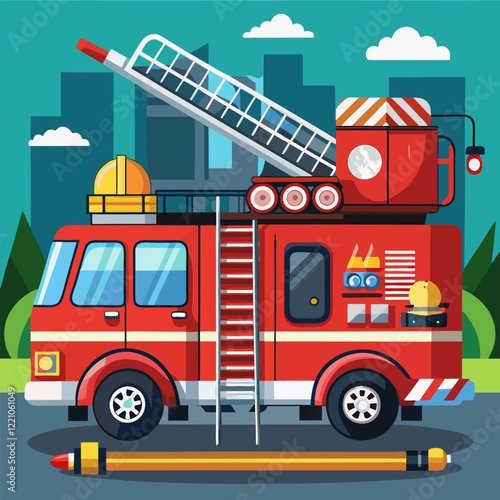 Fire Truck Vector Design