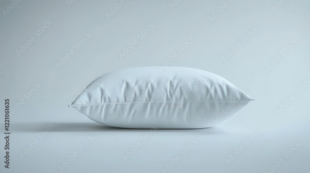 Soft White Pillow on Minimalist Background