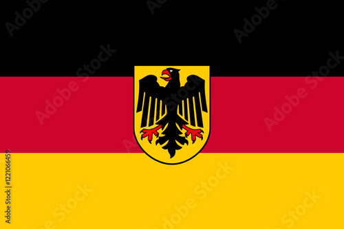 Germany state flag with eagle background