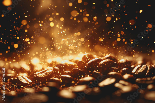 A pile of rocks illuminated by a beam of light creating a natural spotlight effect in a dark environment showcasing texture and shadows