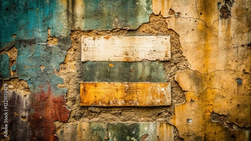 Urban Exploration: Grunge Equal Sign Graffiti Wall Art