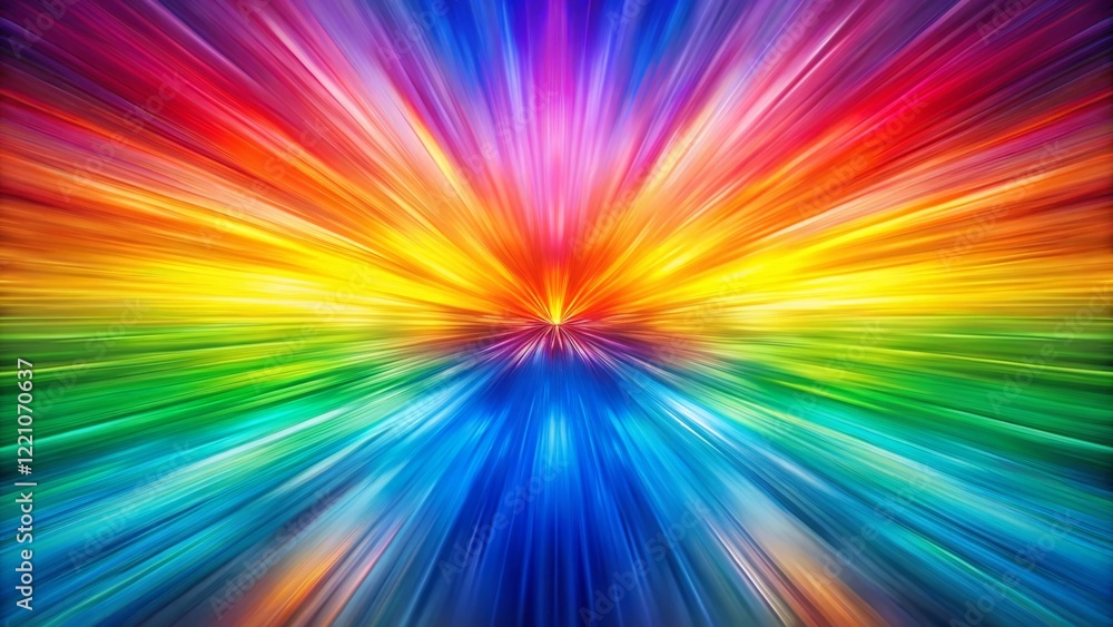 Obraz premium Vibrant Rainbow Pattern Background with Copy Space - 16:9 Long Exposure Photography