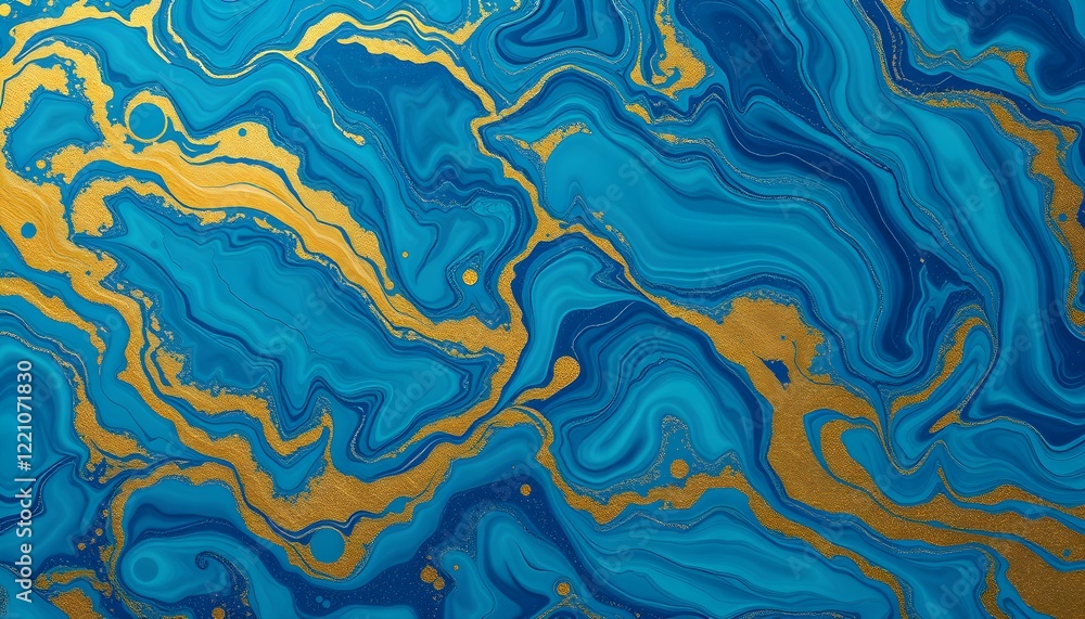 Abstract fluid art, swirling blue and gold marbling, ocean-inspired texture, liquid agate pattern, vibrant turquoise and azure hues, metallic gold accents Abstract fluid art, swirling blue and gold marbling, ocean-inspired texture, liquid agate pattern, vibrant turquoise and azure hues, metallic gold accents