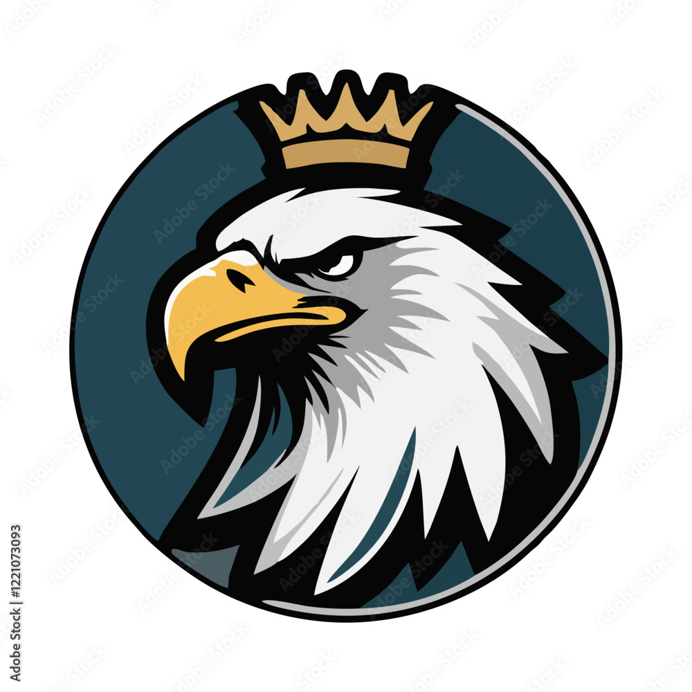 Naklejka premium american eagle with flag