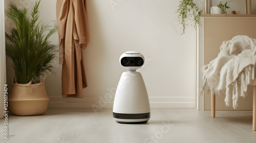 Polyfunctional Home Robot Enhances Hospitality with Greeting,Coat Taking,and Refreshment Offering photo