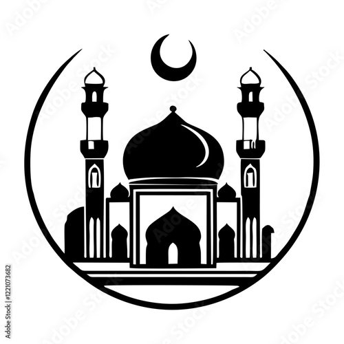 taj mahal simple vector icon