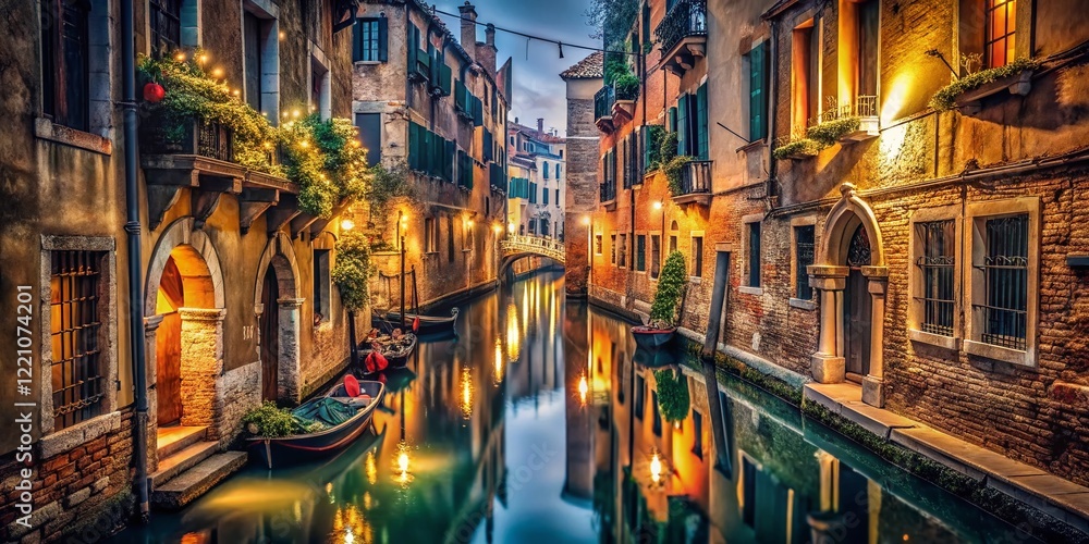 Fototapeta premium Venice Christmas Urban Exploration: Mysterious Backstreets & Canals