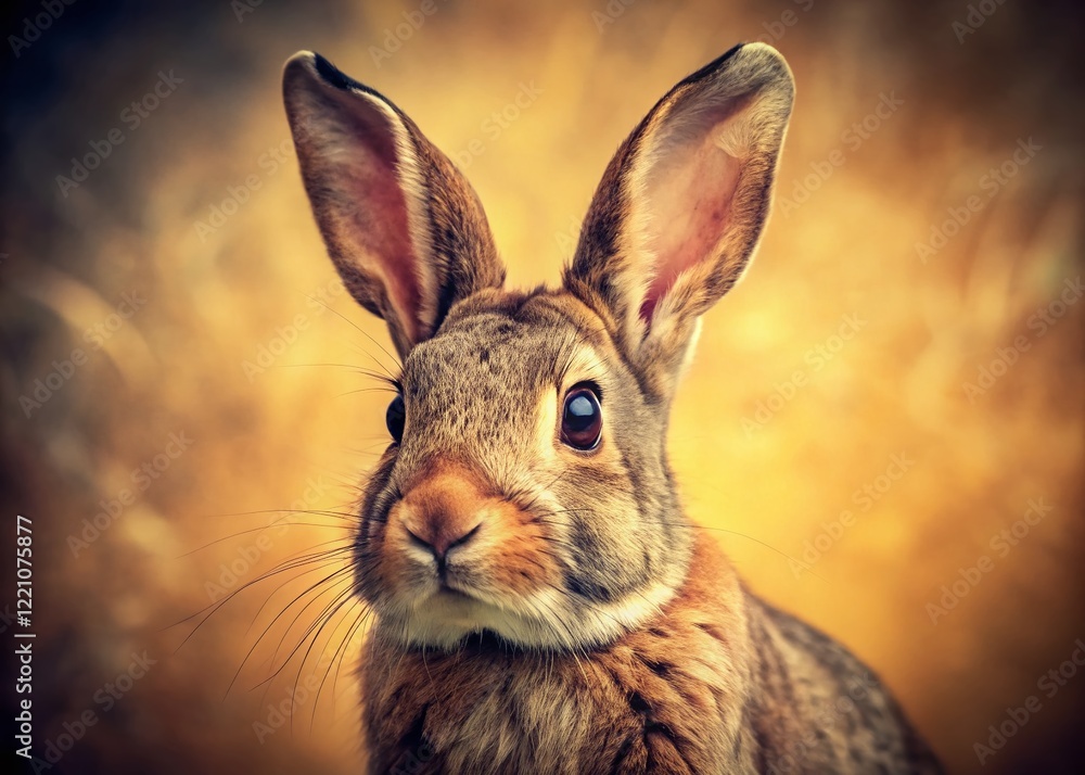 Obraz premium Vintage Close-Up of a Rabbit - 4K High-Resolution Stock Photo