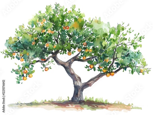 Clipart of a biblical fig tree watercolor