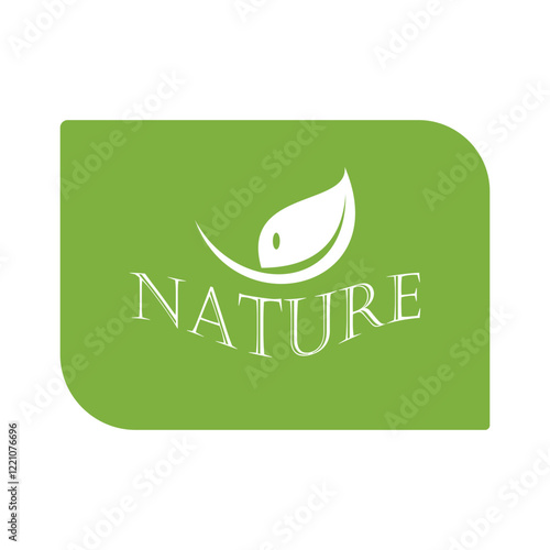 Nature logo design simple concept Premium Vector