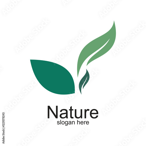 Nature logo design simple concept Premium Vector