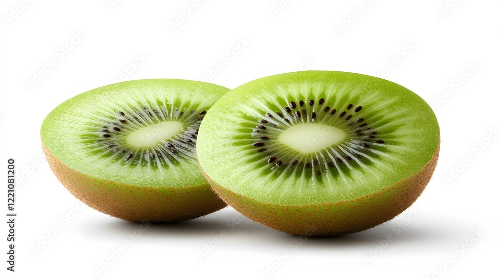 Halved kiwi fruit, studio shot, white background, healthy food, recipe ingredient (1) Halved kiwi fruit, studio shot, white background, healthy food, recipe ingredient (1)