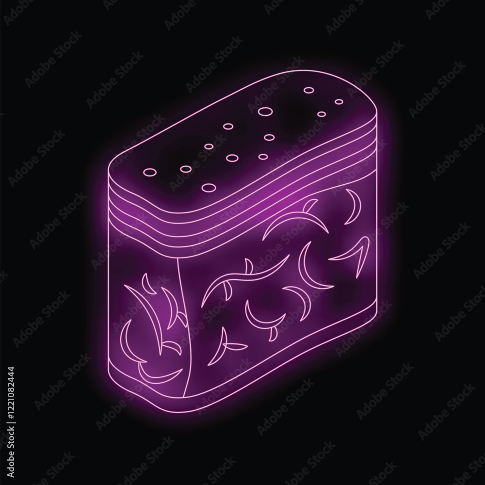 Purple neon icon of a muslim prayer cap glowing against a dark background, symbolizing islamic faith, spirituality, and religious observance Purple neon icon of a muslim prayer cap glowing against a dark background, symbolizing islamic faith, spirituality, and religious observance