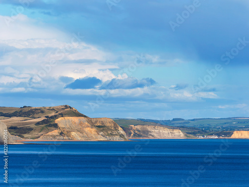 Autumn Sunset over the Jurassic Coastline in Dorset photo