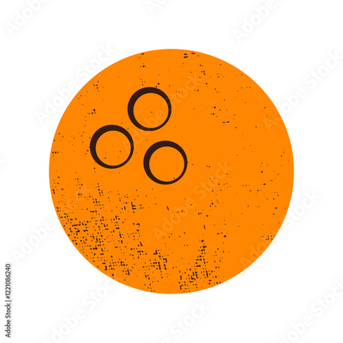 Bowling ball. Sport equipment. Vector illustration.