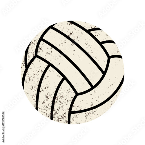 Illustration of a water polo ball. Vector element.