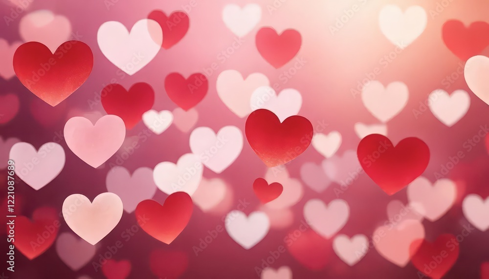 asymmetrical abstract pattern of hearts on valentine background asymmetrical abstract pattern of hearts on valentine background