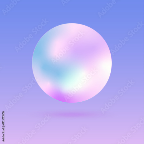 Sphere, ball with color gradient with shadow