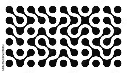 Set black metaballs isolated on a white background. Modern contemporary geometric shapes and elements. Vector illustration